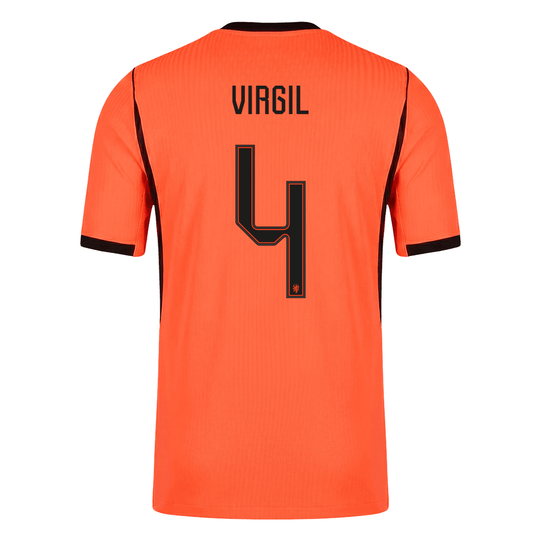 Netherlands VM Hjemmedrakt Spillerversjon 2026 VIRGIL #4 Slim Fit