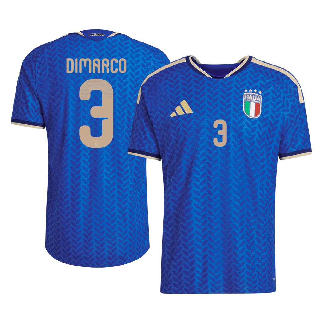 Italy World Cup Hjemmedrakt Spillerversjon 2026 DIMARCO #3 Slim Fit