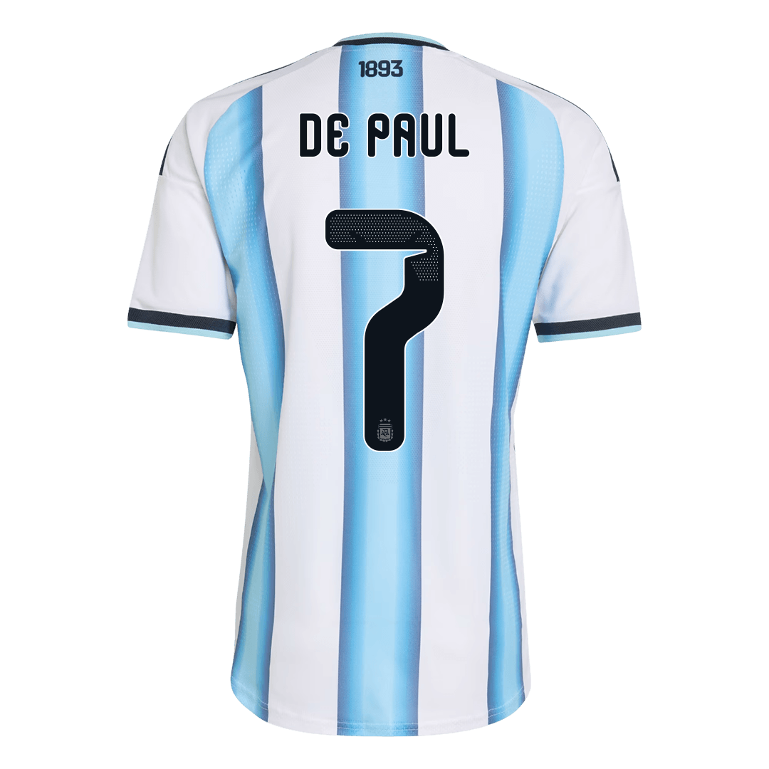 Argentina VM Hjemmedrakt Spillerversjon 2026 DE PAUL #7 Slim Fit