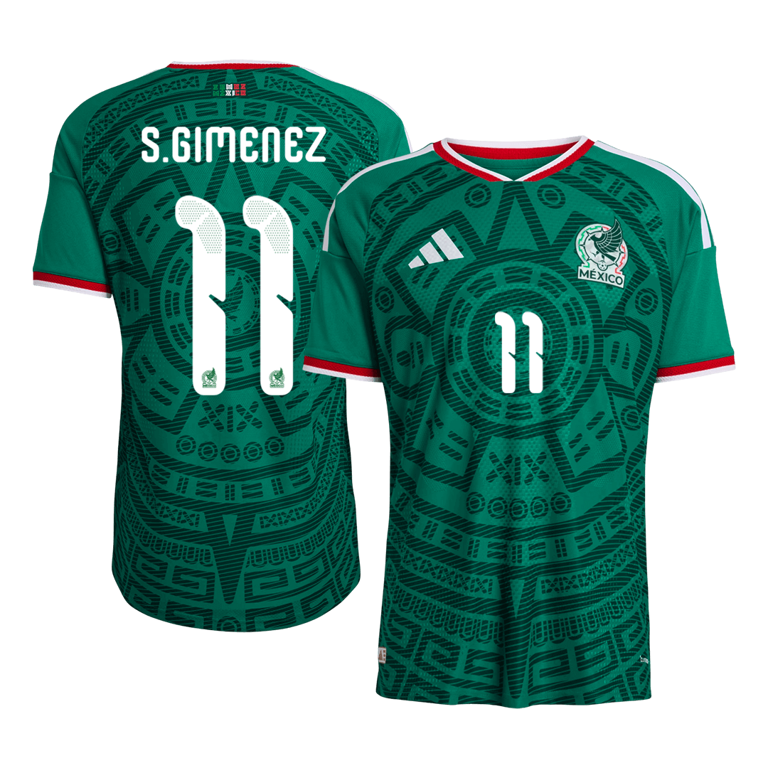 Mexico World Cup Hjemmedrakt Spillerversjon 2026 S.GIMENEZ #11 Slim Fit