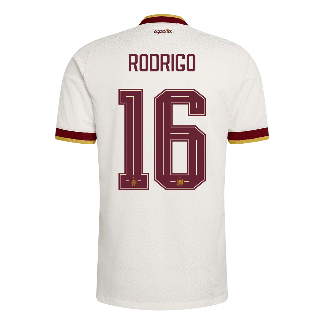 Spain VM Bortedrakt Spillerversjon 2026 RODRIGO #16 Slim Fit