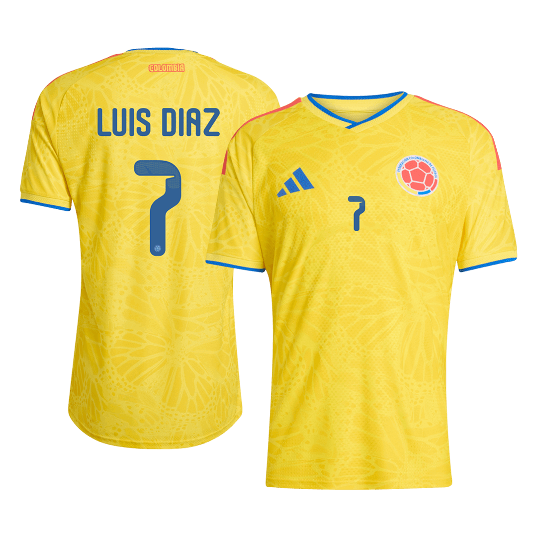 Colombia World Cup Hjemmedrakt Spillerversjon 2026 LUIS DíAZ #7 Slim Fit