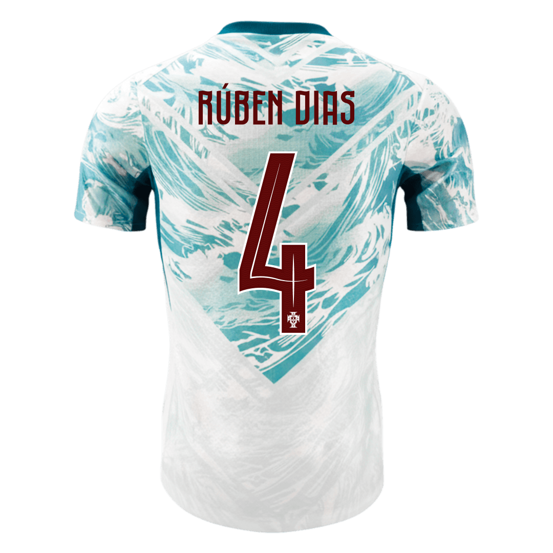 Portugal VM Bortedrakt Spillerversjon 2026 RÚBEN DIAS #4 Slim Fit