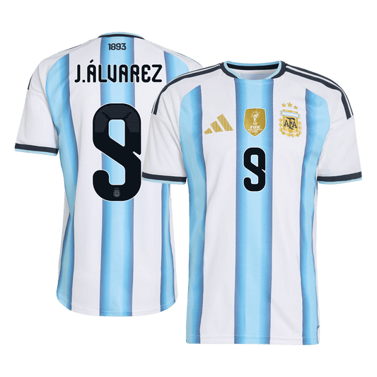 Argentina World Cup Hjemmedrakt Spillerversjon 2026 J.áLVAREZ #9 Slim Fit