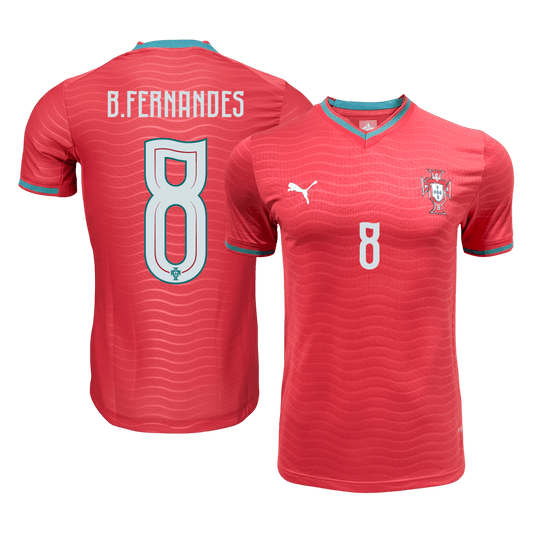 Portugal World Cup Hjemmedrakt Spillerversjon 2026 B.FERNANDES #8 Slim Fit