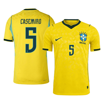 Brazil VM Hjemmedrakt Spillerversjon 2026 CASEMIRO #5 Slim Fit