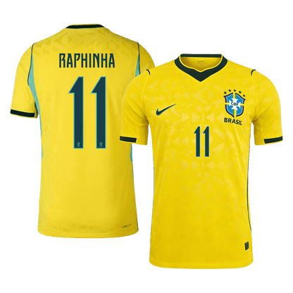 Brazil VM Hjemmedrakt Spillerversjon 2026 RAPHINHA #11 Slim Fit