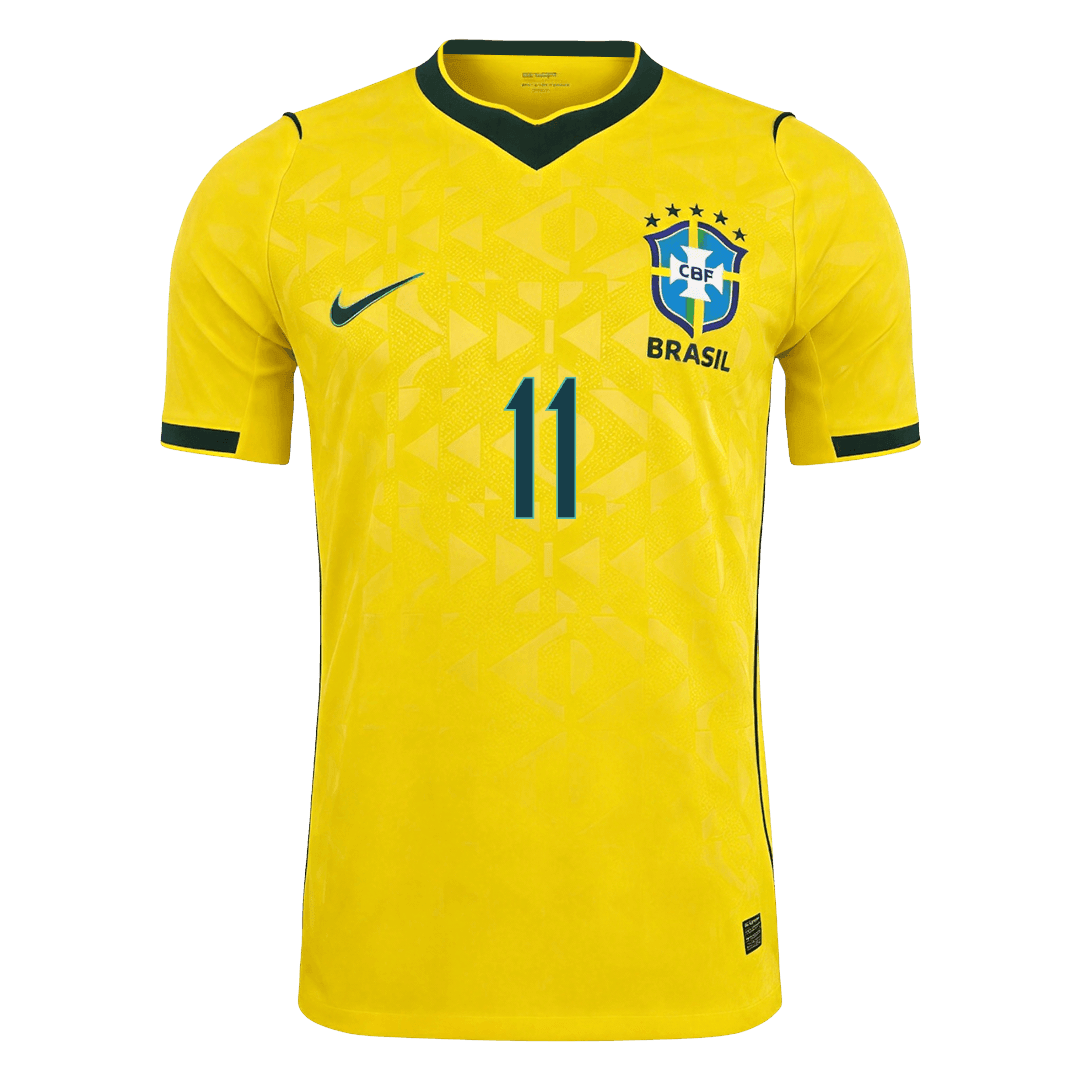 Brazil VM Hjemmedrakt Spillerversjon 2026 RAPHINHA #11 Slim Fit