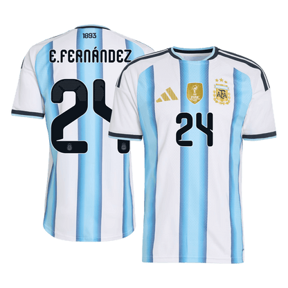 Argentina VM Hjemmedrakt Spillerversjon 2026 E. FERNÁNDEZ #24 Slim Fit