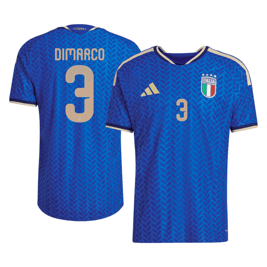 Italy World Cup Hjemmedrakt Spillerversjon 2026 DIMARCO #3 Slim Fit
