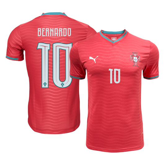 Portugal World Cup Hjemmedrakt Spillerversjon 2026 BERNARDO #10 Slim Fit