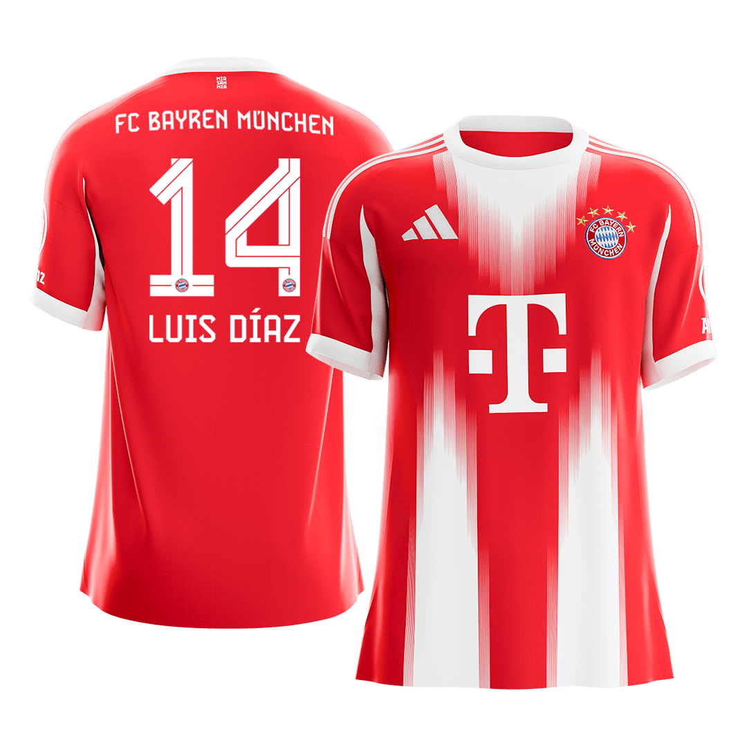 Bayern München Hjemmedrakt 2025/26 – LUIS DÍAZ #14 [PREMIUM]
