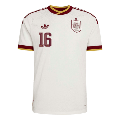 Spain VM Bortedrakt Spillerversjon 2026 RODRIGO #16 Slim Fit