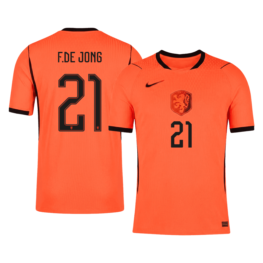 Netherlands VM Hjemmedrakt Spillerversjon 2026 F.DE JONG #21 Slim Fit