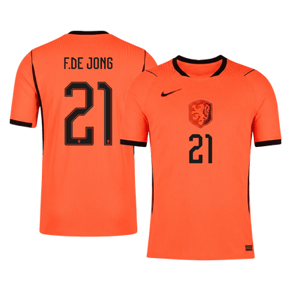 Netherlands VM Hjemmedrakt Spillerversjon 2026 F.DE JONG #21 Slim Fit
