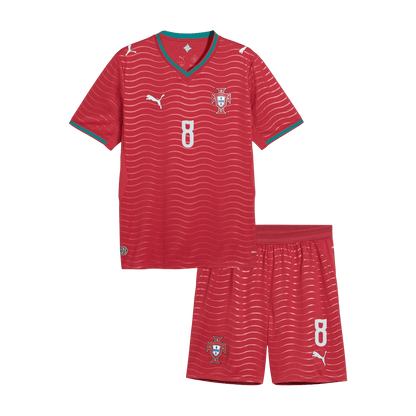 Portugal VM Hjemmedraktsett Barn 2026 B. FERNANDES #8 [PREMIUM]