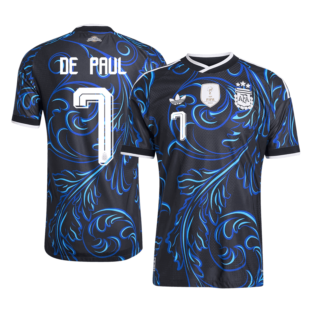 Argentina VM Bortedrakt Spillerversjon 2026 DE PAUL #7 Slim Fit