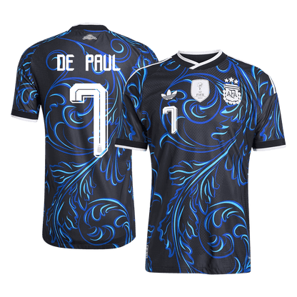 Argentina VM Bortedrakt Spillerversjon 2026 DE PAUL #7 Slim Fit