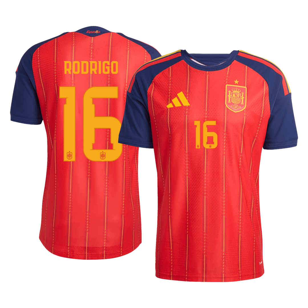 Spain VM Hjemmedrakt Spillerversjon 2026 RODRIGO #16 Slim Fit