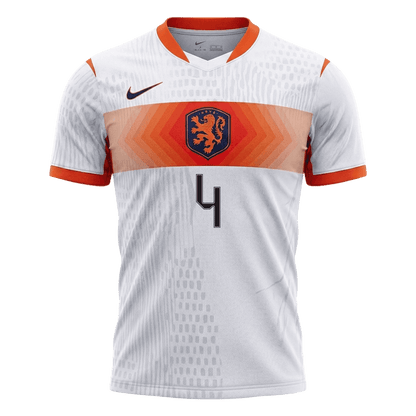 Netherlands VM Bortedrakt Spillerversjon 2026 VIRGIL #4 Slim Fit