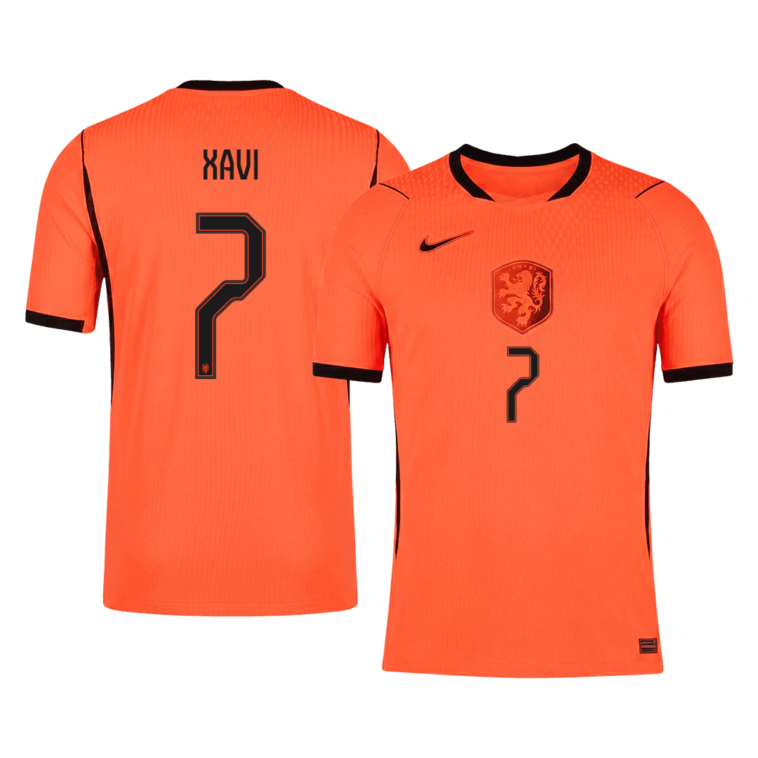 Netherlands VM Hjemmedrakt Spillerversjon 2026 XAVI #7 Slim Fit