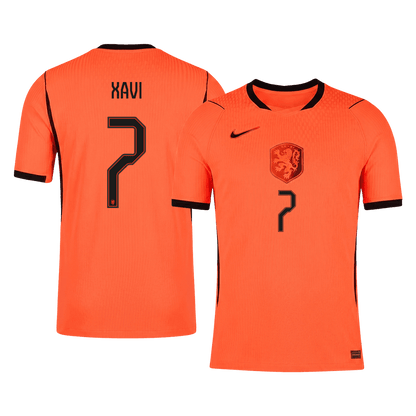 Netherlands VM Hjemmedrakt Spillerversjon 2026 XAVI #7 Slim Fit