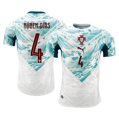 Portugal VM Bortedrakt Spillerversjon 2026 RÚBEN DIAS #4 Slim Fit