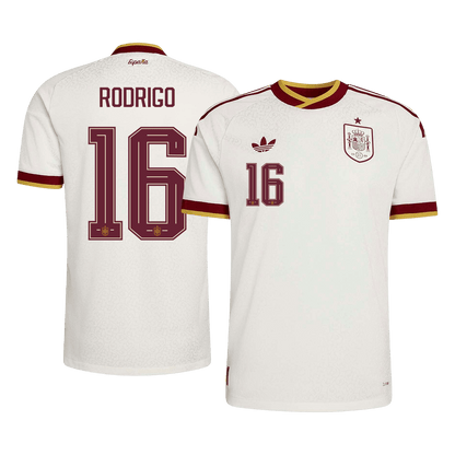 Spain VM Bortedrakt Spillerversjon 2026 RODRIGO #16 Slim Fit