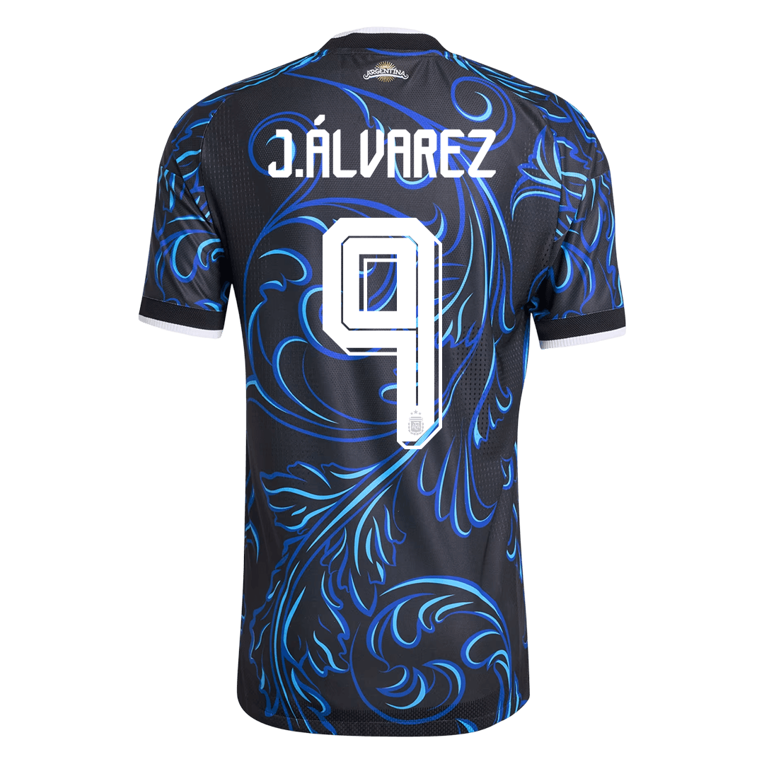Argentina VM Bortedrakt Spillerversjon 2026 J. ÁLVAREZ #9 Slim Fit