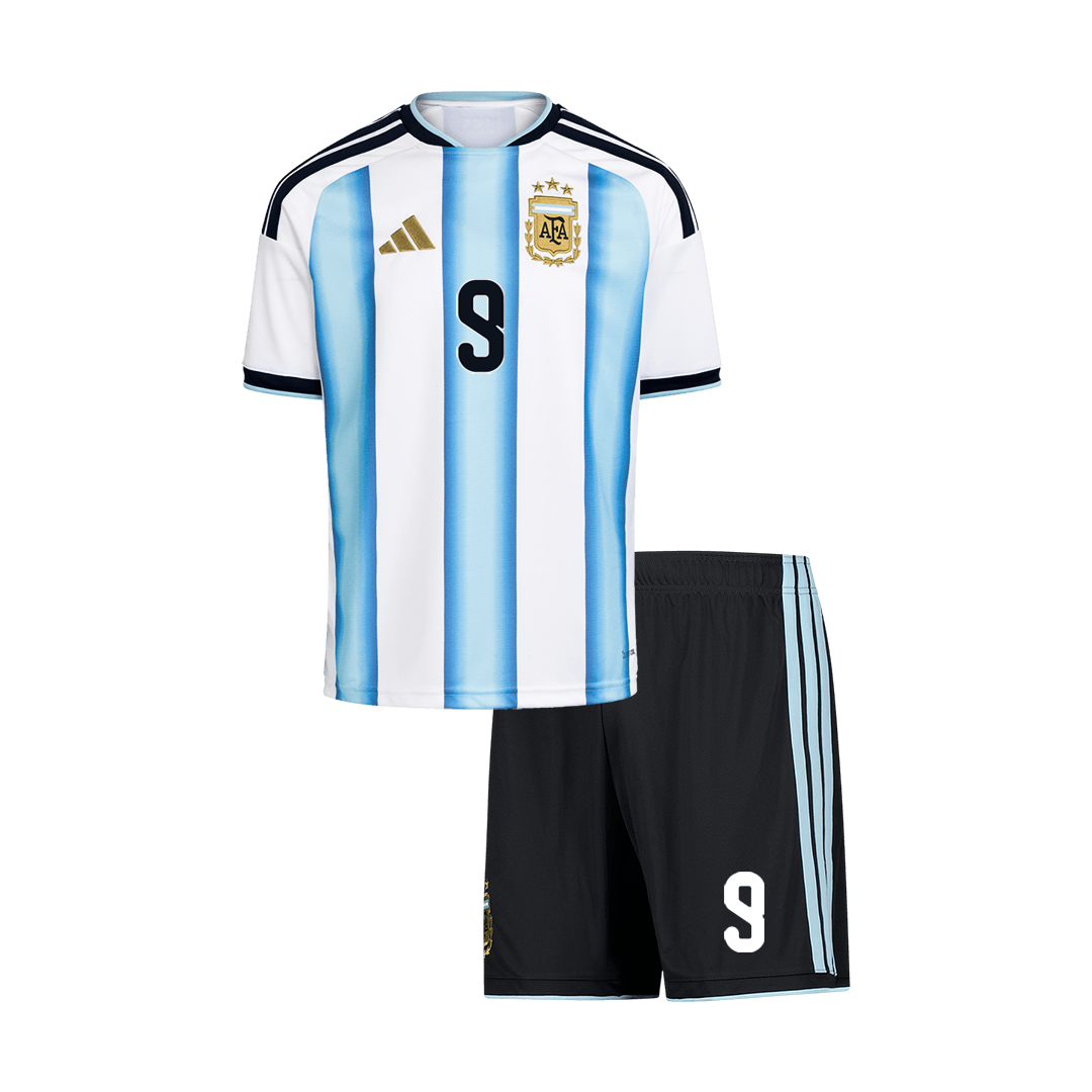 Argentina VM Hjemmedraktsett Barn 2026 J.ÁLVAREZ #9 [PREMIUM]