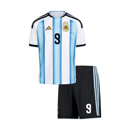 Argentina VM Hjemmedraktsett Barn 2026 J.ÁLVAREZ #9 [PREMIUM]