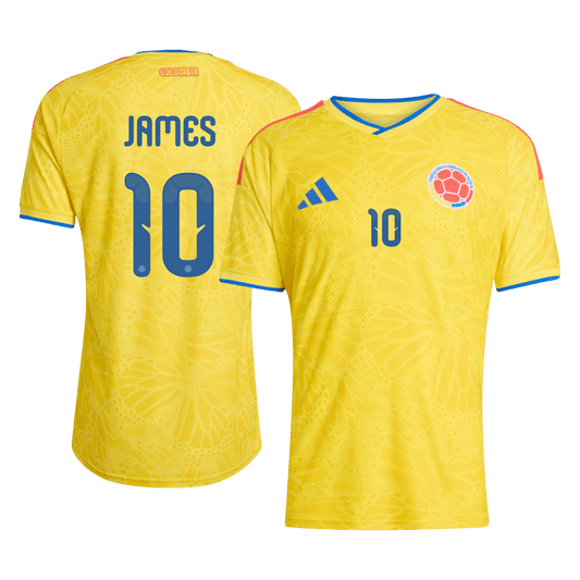 Colombia World Cup Hjemmedrakt Spillerversjon 2026 JAMES #10 Slim Fit