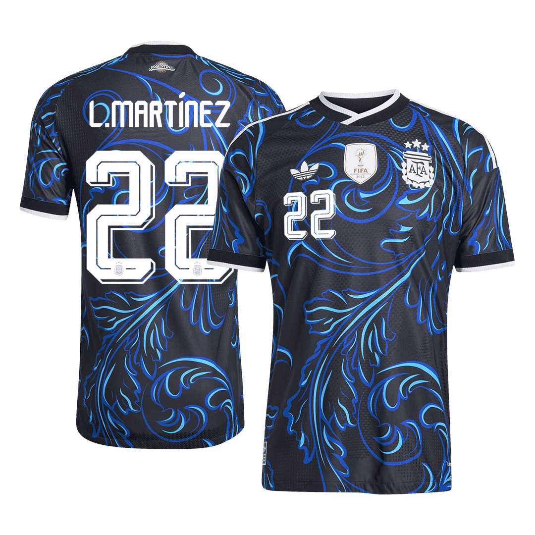 Argentina VM Bortedrakt Spillerversjon 2026 L. MARTÍNEZ #22 Slim Fit