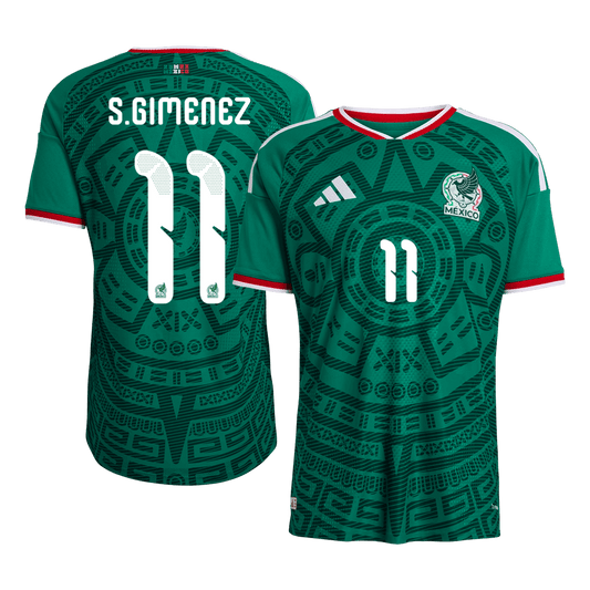 Mexico World Cup Hjemmedrakt Spillerversjon 2026 S.GIMENEZ #11 Slim Fit