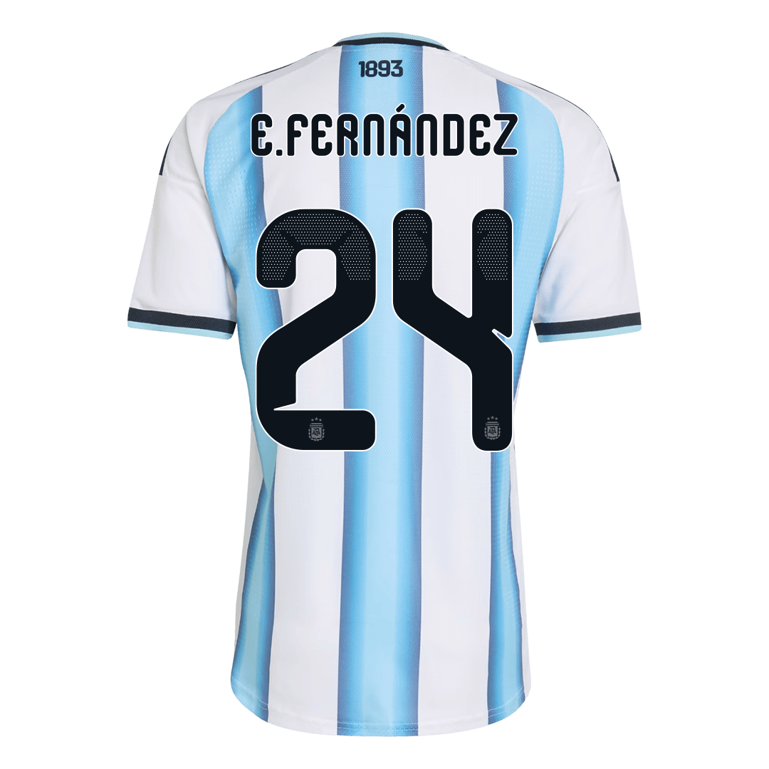Argentina VM Hjemmedrakt Spillerversjon 2026 E. FERNÁNDEZ #24 Slim Fit