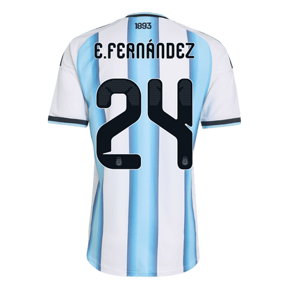 Argentina VM Hjemmedrakt Spillerversjon 2026 E. FERNÁNDEZ #24 Slim Fit
