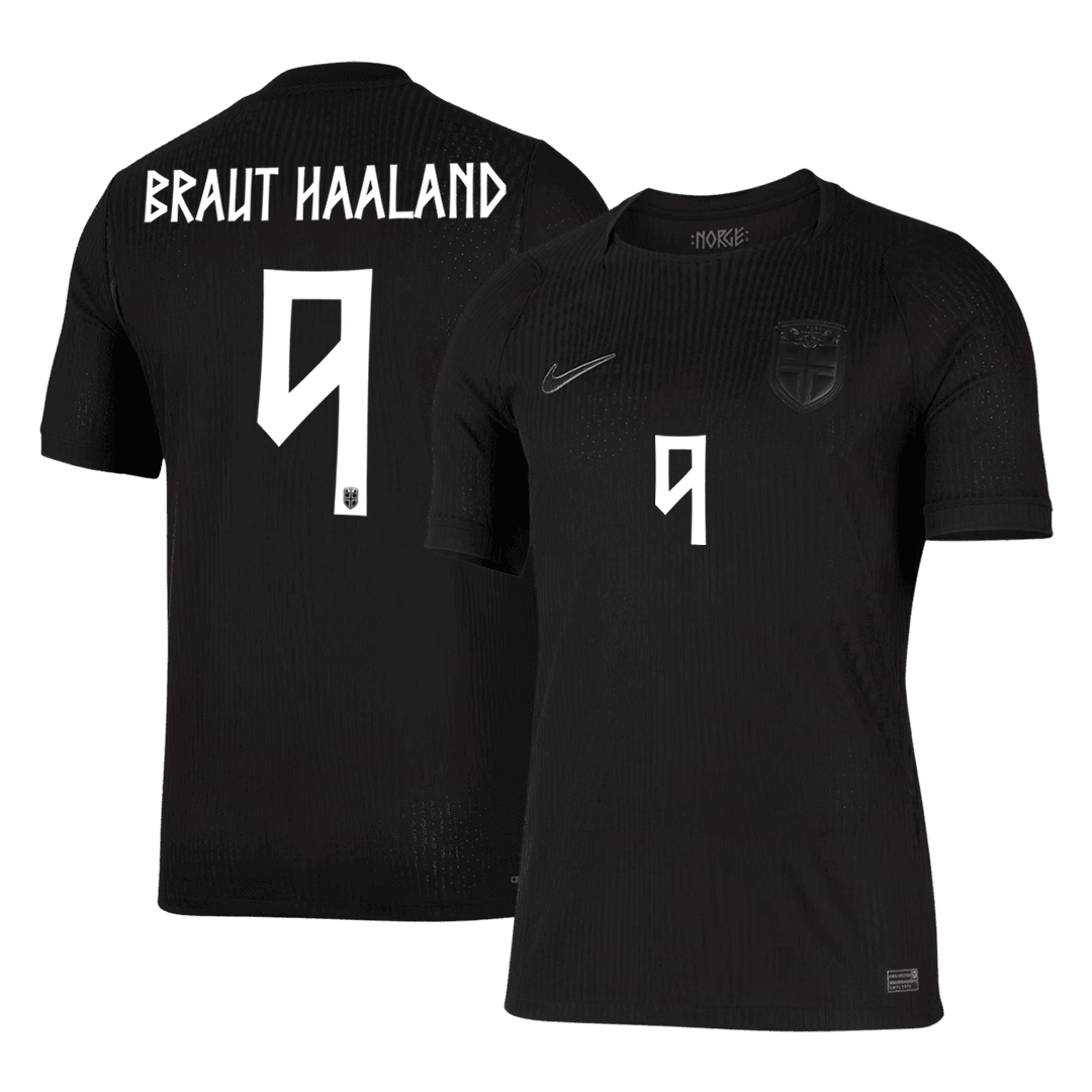 Norway VM Bortedrakt Spillerversjon 2026 BRAUT HAALAND #9 Slim Fit