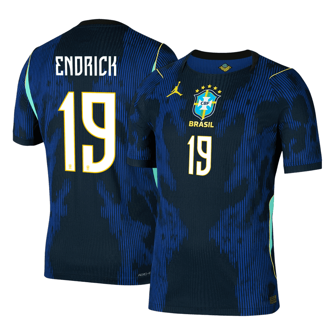 Brazil VM Bortedrakt Spillerversjon 2026 ENDRICK #19 Slim Fit