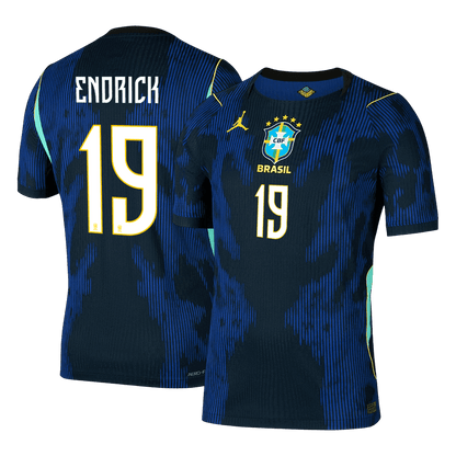 Brazil VM Bortedrakt Spillerversjon 2026 ENDRICK #19 Slim Fit