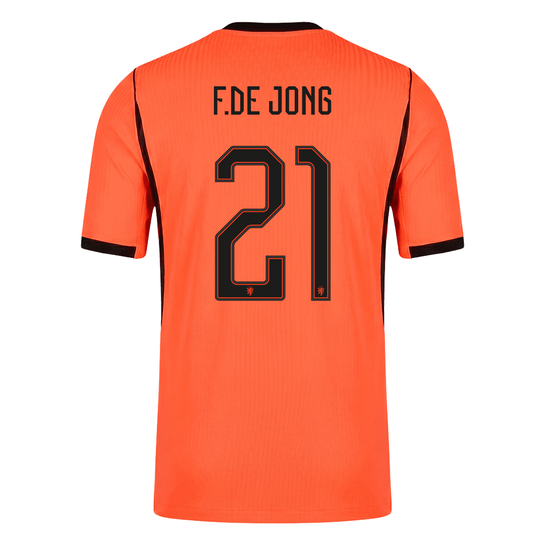 Netherlands VM Hjemmedrakt Spillerversjon 2026 F.DE JONG #21 Slim Fit