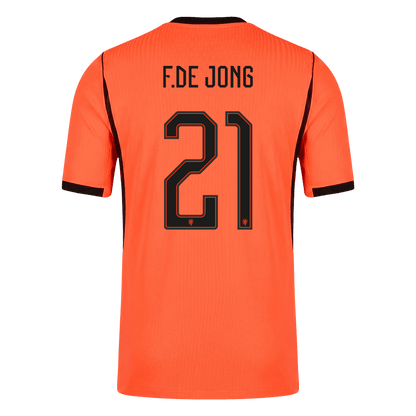 Netherlands VM Hjemmedrakt Spillerversjon 2026 F.DE JONG #21 Slim Fit