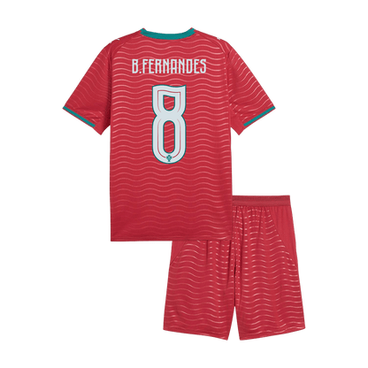 Portugal VM Hjemmedraktsett Barn 2026 B. FERNANDES #8 [PREMIUM]