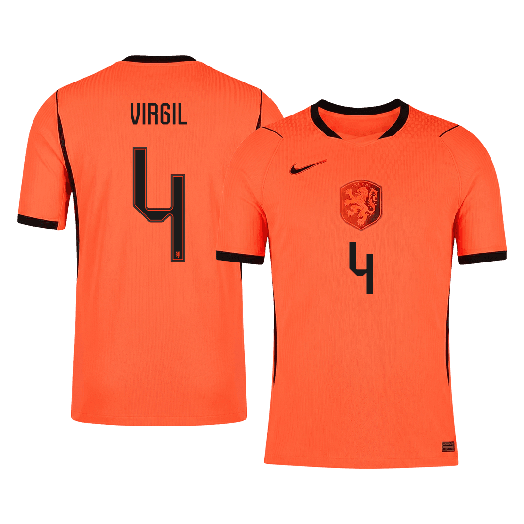 Netherlands VM Hjemmedrakt Spillerversjon 2026 VIRGIL #4 Slim Fit
