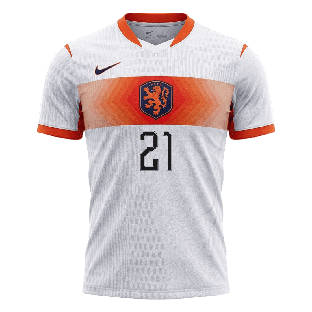 Netherlands VM Bortedrakt Spillerversjon 2026 F.DE JONG #21 Slim Fit