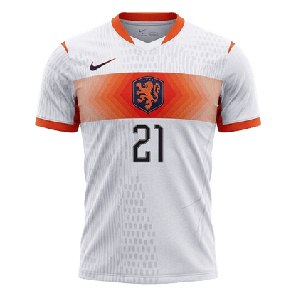 Netherlands VM Bortedrakt Spillerversjon 2026 F.DE JONG #21 Slim Fit