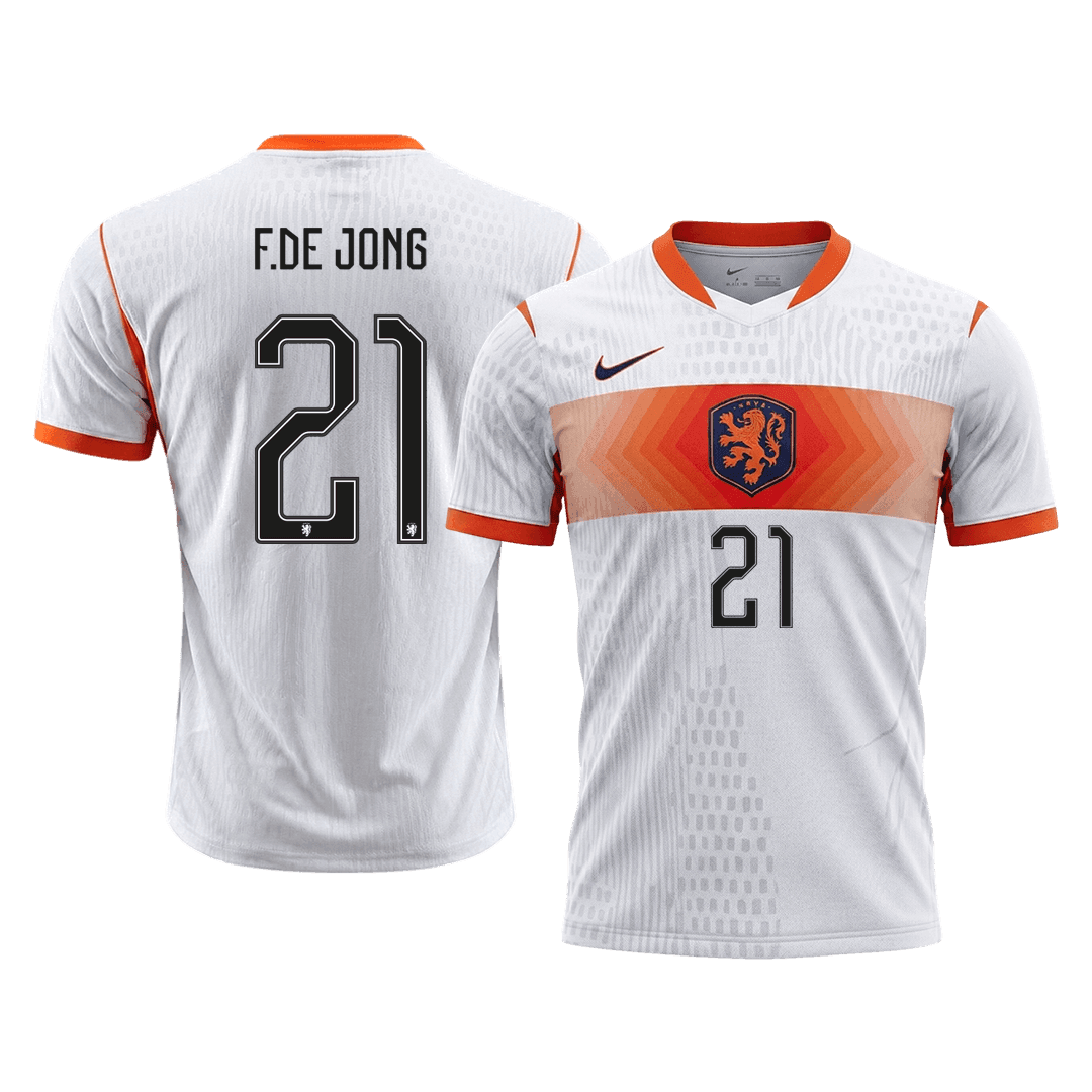 Netherlands VM Bortedrakt Spillerversjon 2026 F.DE JONG #21 Slim Fit