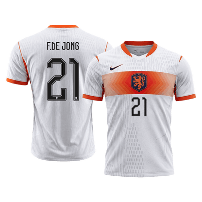 Netherlands VM Bortedrakt Spillerversjon 2026 F.DE JONG #21 Slim Fit