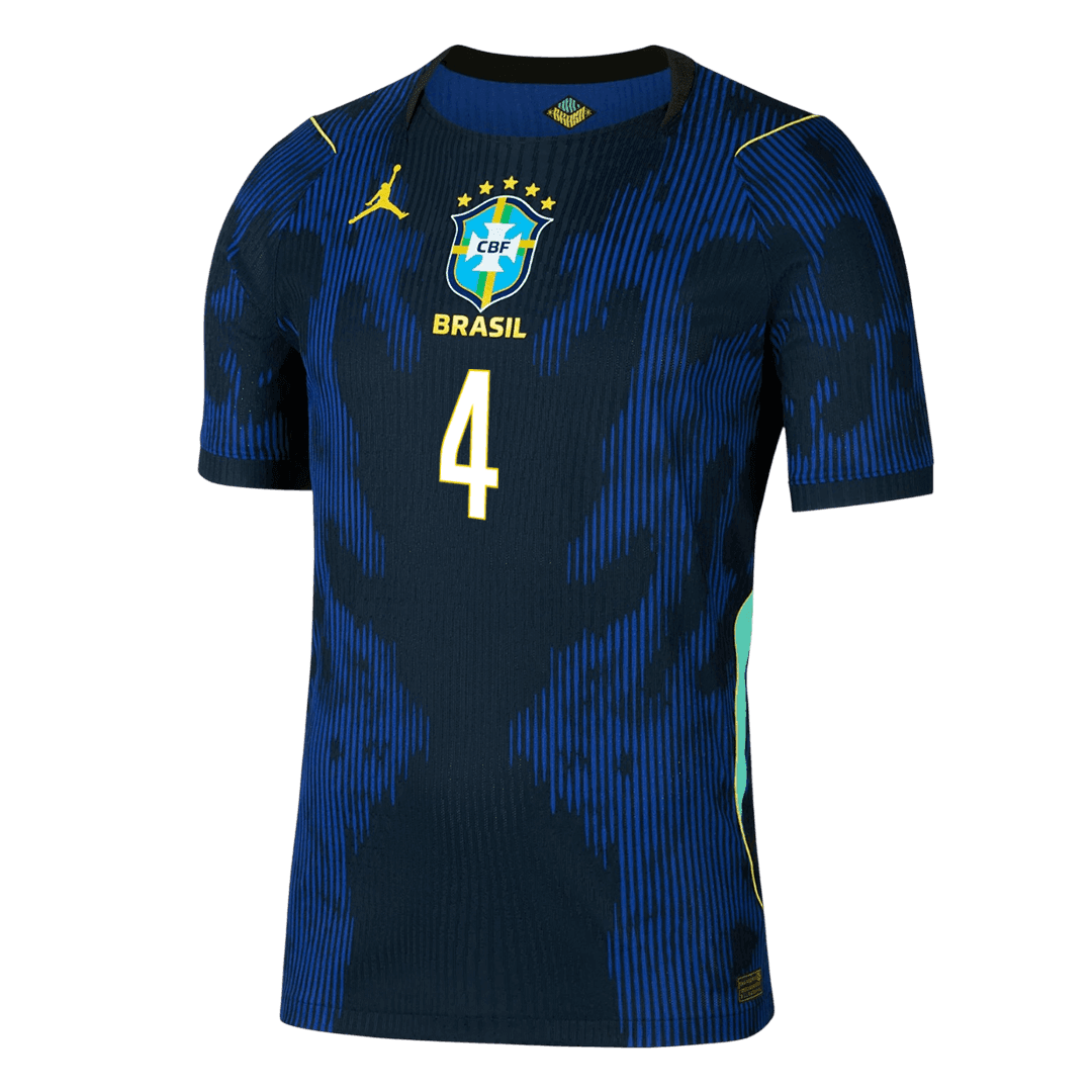 Brazil VM Bortedrakt Spillerversjon 2026 MARQUINHOS #4 Slim Fit