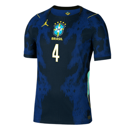 Brazil VM Bortedrakt Spillerversjon 2026 MARQUINHOS #4 Slim Fit