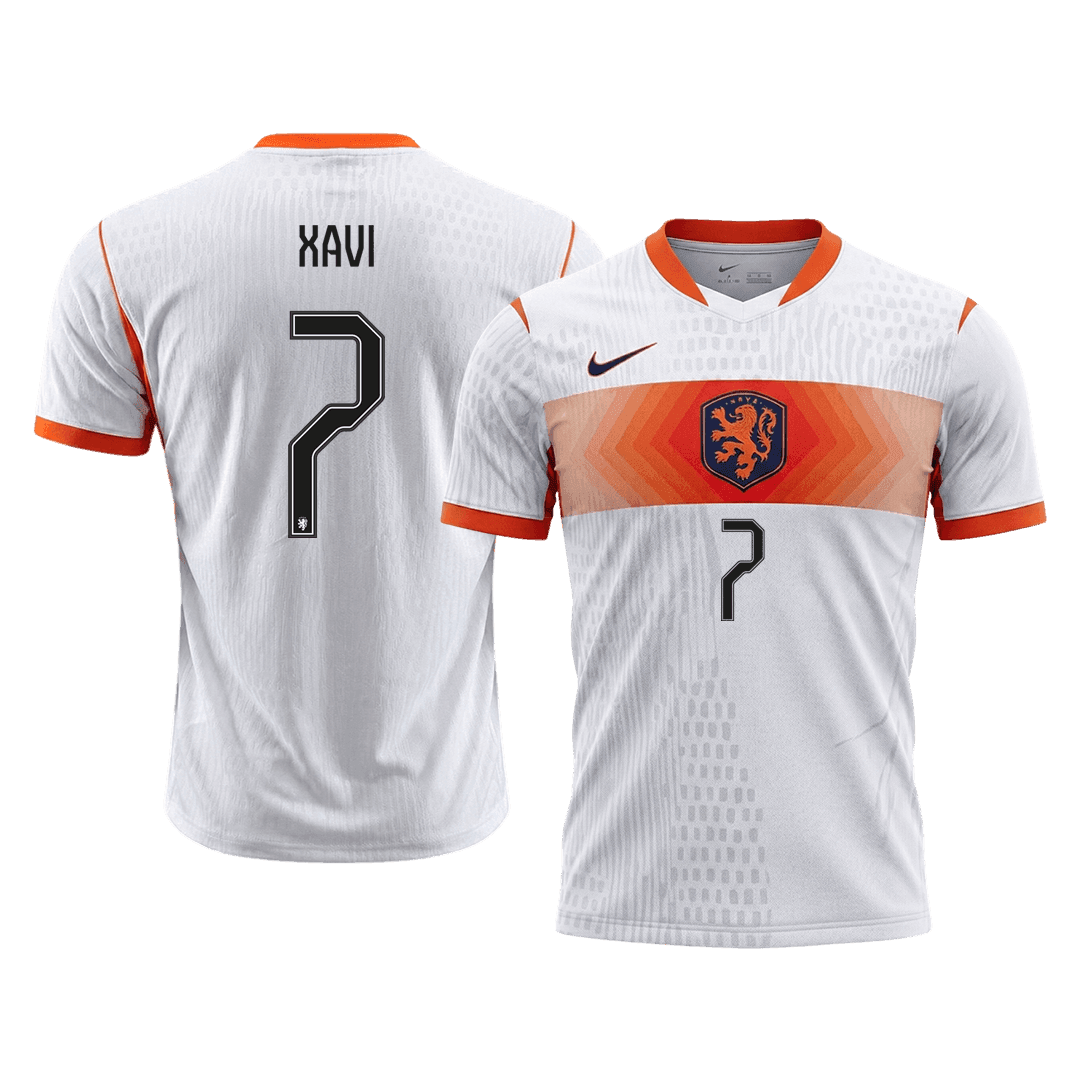 Netherlands VM Bortedrakt Spillerversjon 2026 XAVI #7 Slim Fit